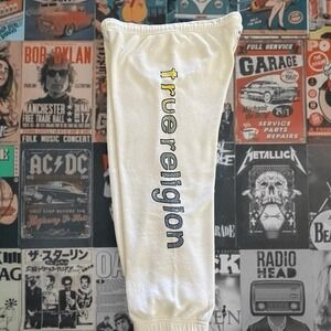 Y2K True Religion white sweatpants Size medium